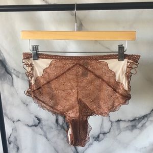 Victoria’s Secret High Waist Lace Orange Panty